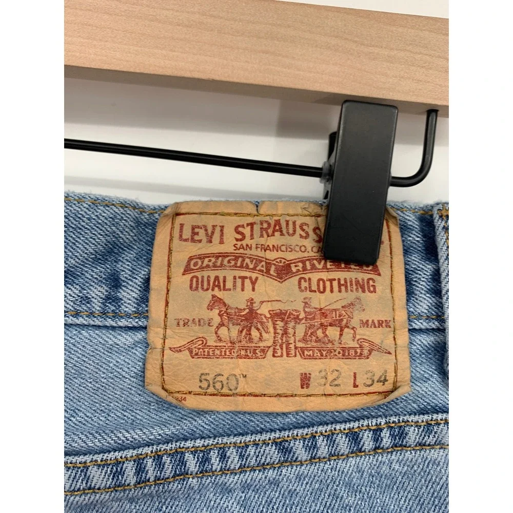 Vintage Levis 560 Jeans Mens 32x32 Blue Comfort Fit Loose Relaxed Tag 32x34)